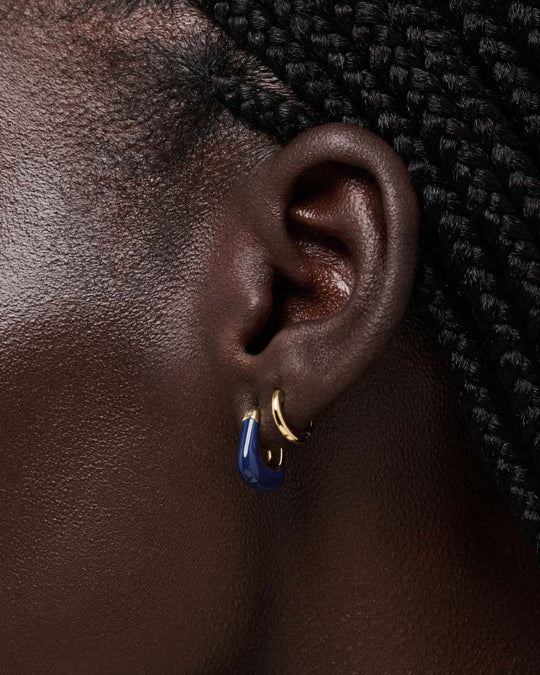 Huggie Earrings - Dakota Mini Navy | Ana Luisa Jewelry