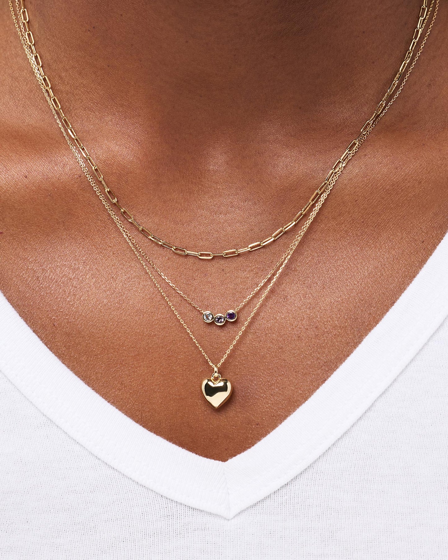 Birthstone Necklace - 3 Stone Birthstone Necklace | Ana Luisa Jewelry