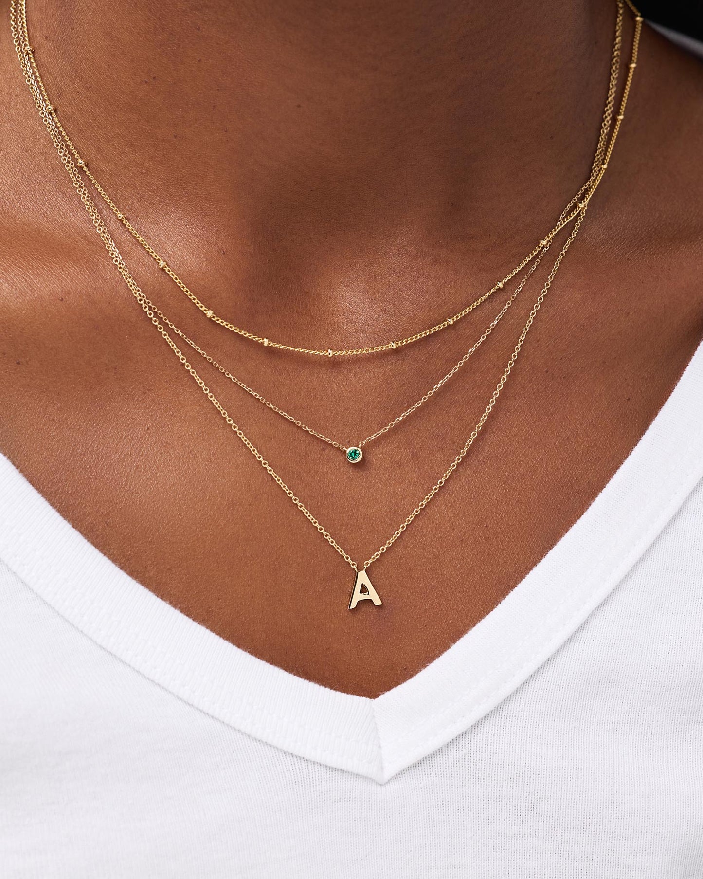 Solid Yellow Gold - Solo Birthstone Necklace | Ana luisa Jewelry