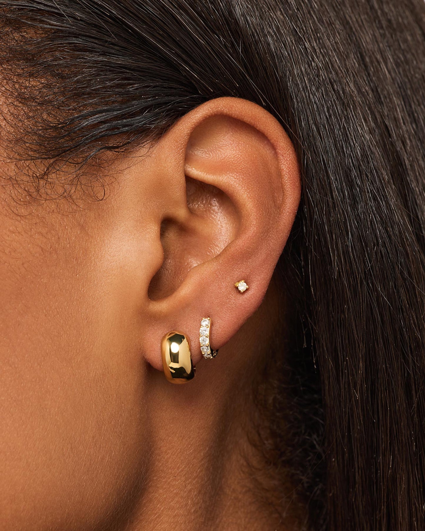 Gold Hoop Earrings - Giulia Bold