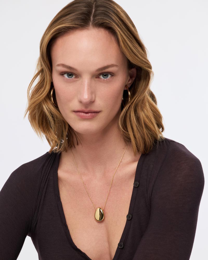 Gold Pendant - Pebble Large | Ana Luisa Jewelry