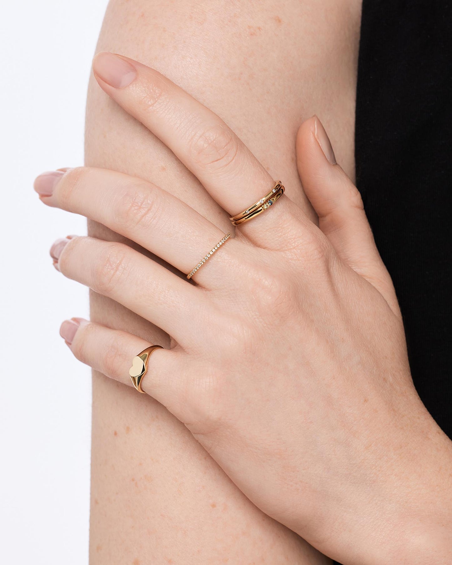 Solid Yellow Gold - 2 Stone Birthstone Ring | Ana Luisa Jewelry