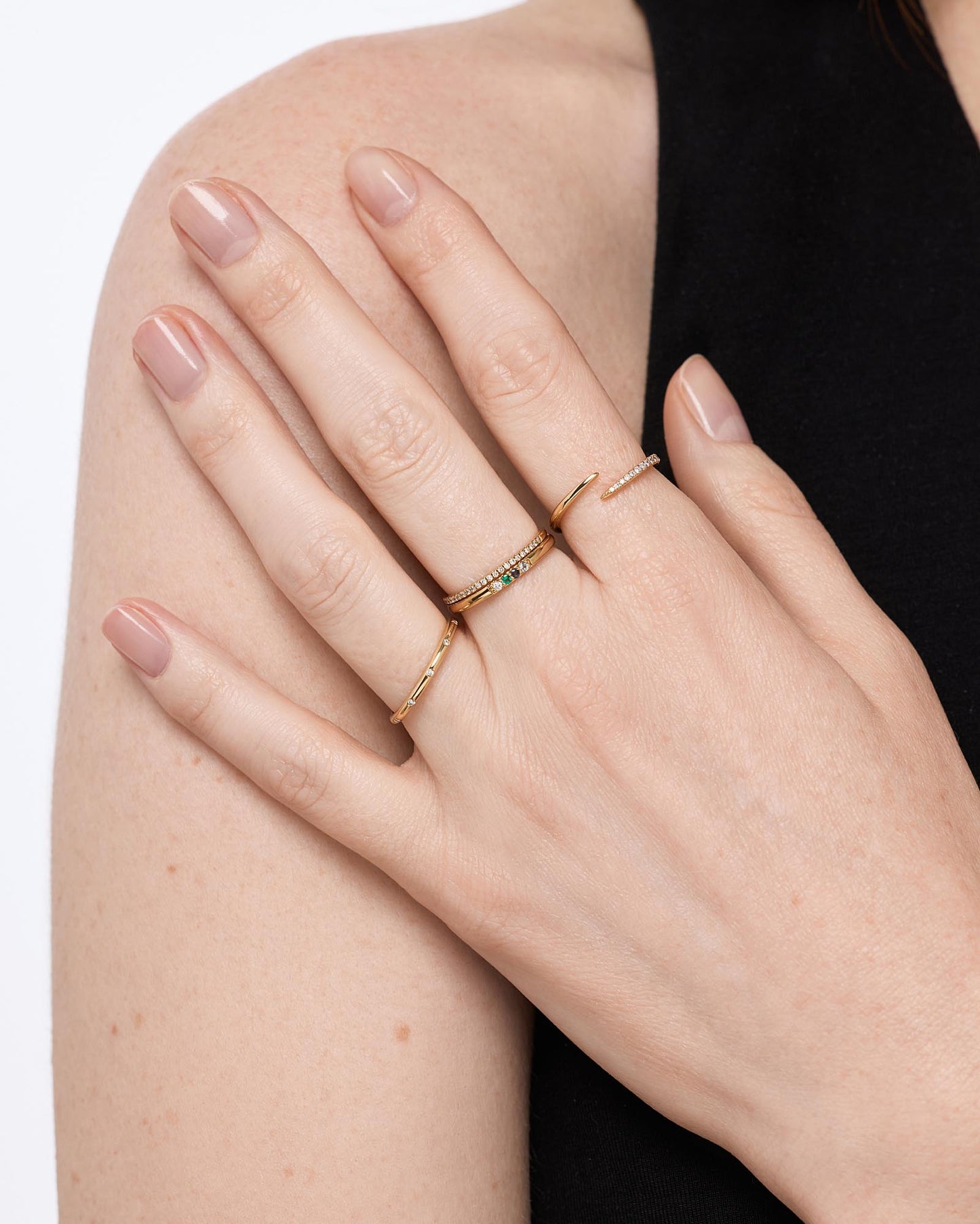 Solid Yellow Gold - 4 Stone Birthstone Ring | Ana Luisa Jewelry