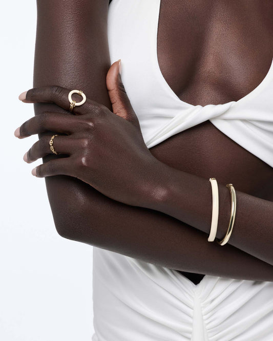 Gold Bangle Bracelet - Brynley White | Ana Luisa Jewelry
