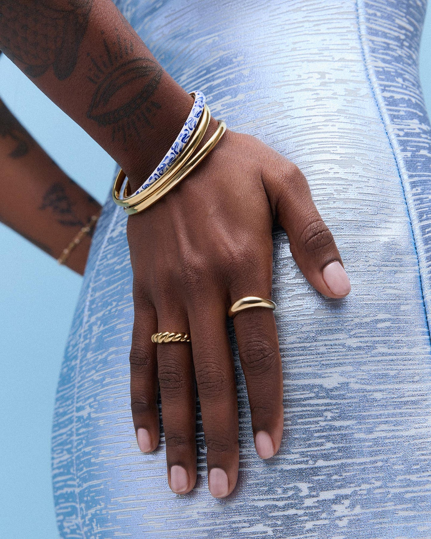Cuff Bracelet - Arlo Marble Blue | Ana Luisa Jewelry