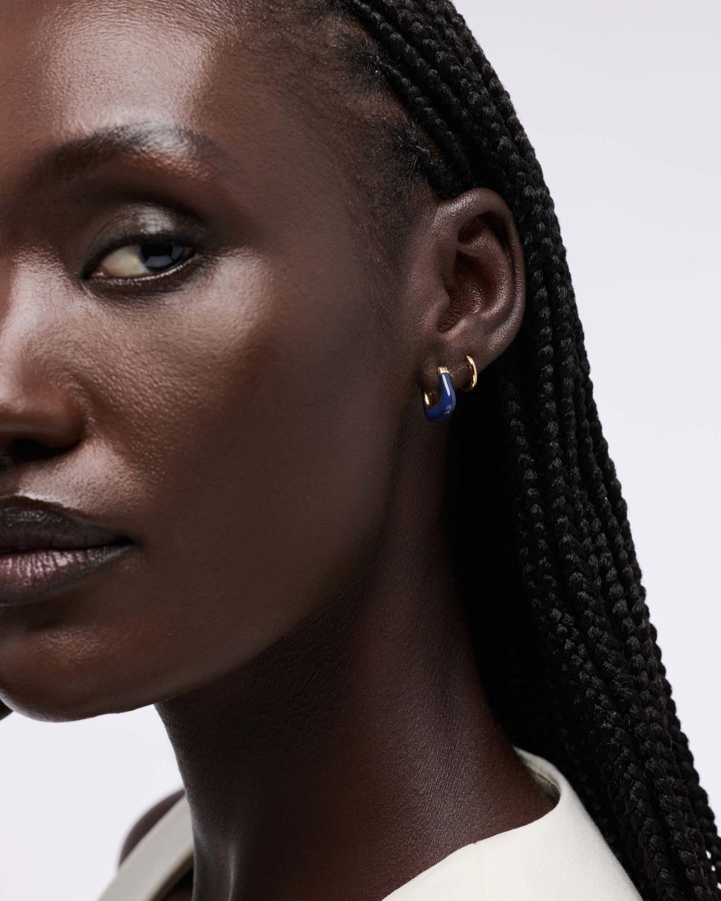 Huggie Earrings - Dakota Mini Navy | Ana Luisa Jewelry