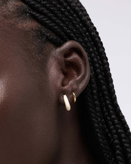 Huggie Earrings - Dakota Mini White | Ana Luisa Jewelry