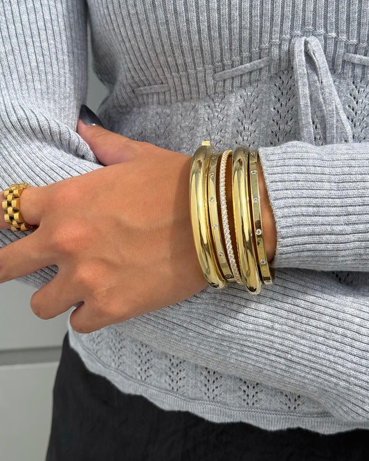 Gold Bangle Bracelet - Selena | Ana Luisa Jewelry
