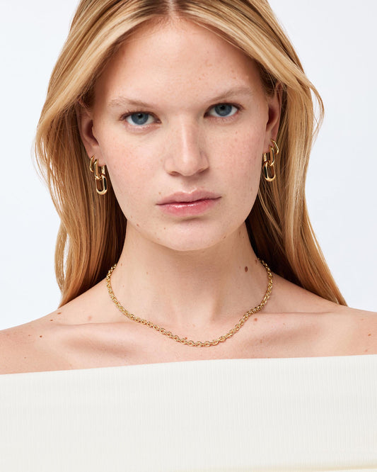 Statement Earrings - Eve Link Hoops | Ana Luisa Jewelry