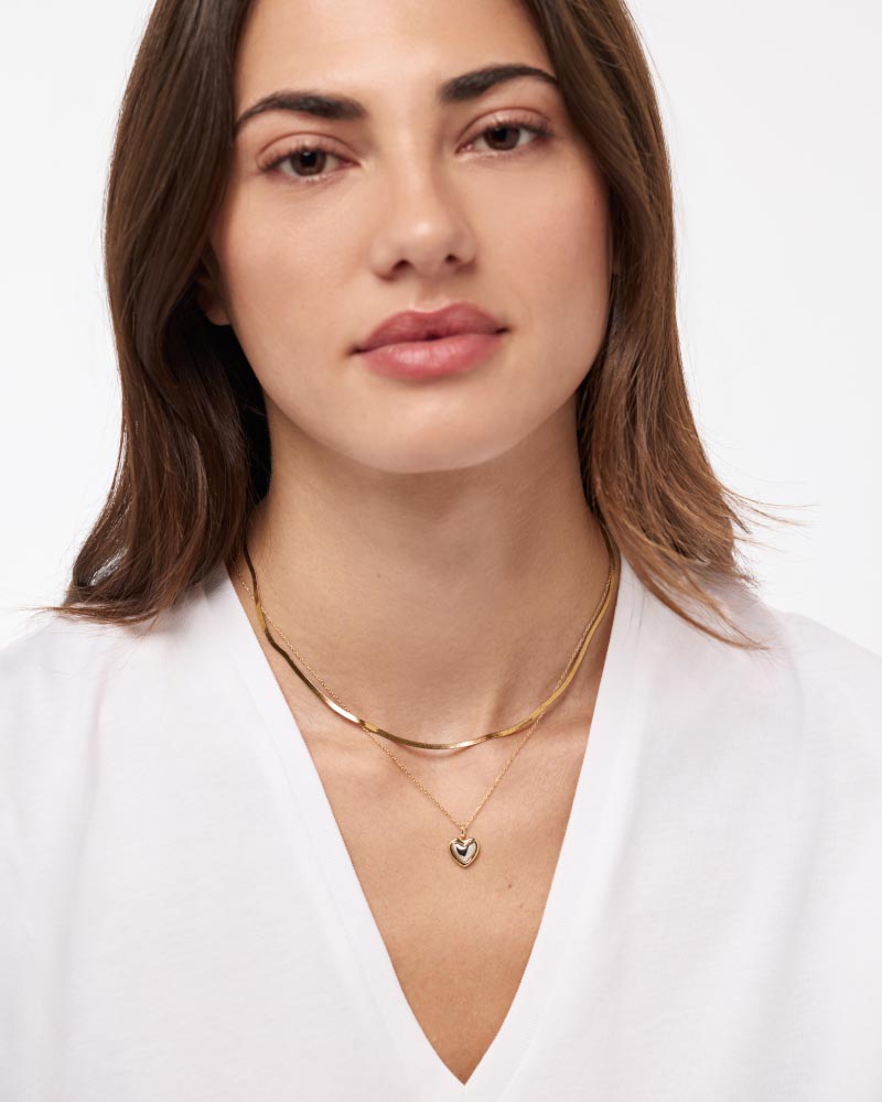 Gold Pendant - Lev Small Two Tone | Ana Luisa Jewelry