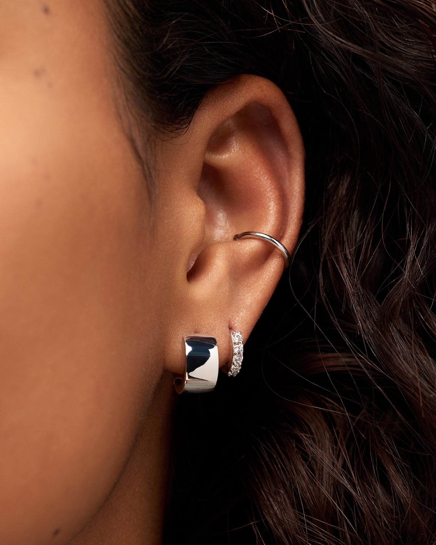 Hoop Earrings - Eden Hoops Silver