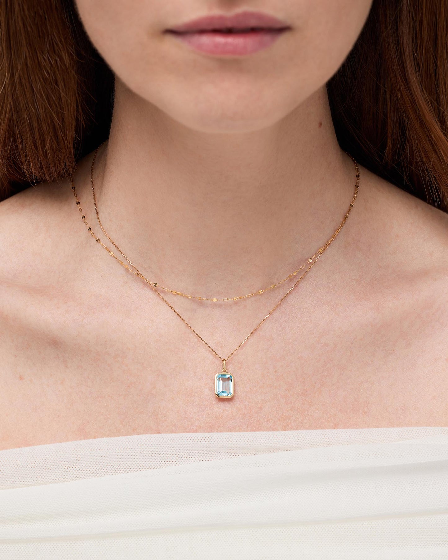 Solid Yellow Gold - Blue Topaz Spritz Charm | Ana Luisa Jewelry
