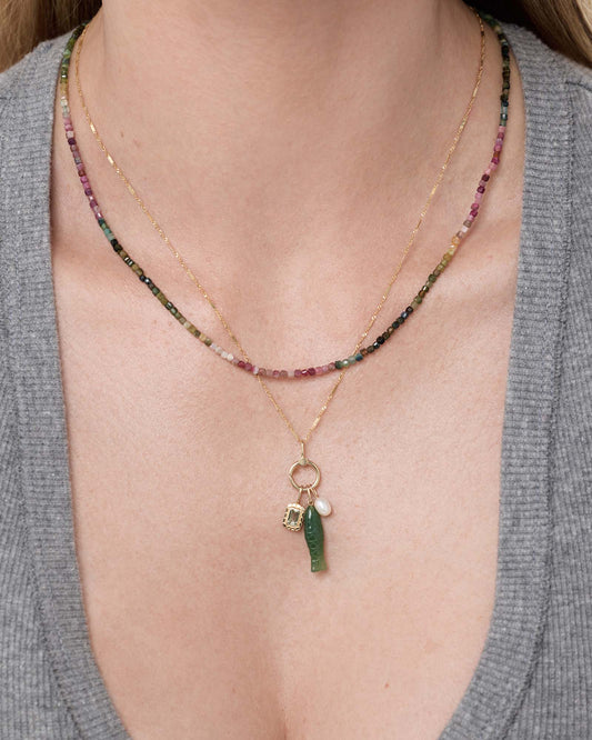 Solid Yellow Gold - Gemstone Fish Charm | Ana Luisa Jewelry