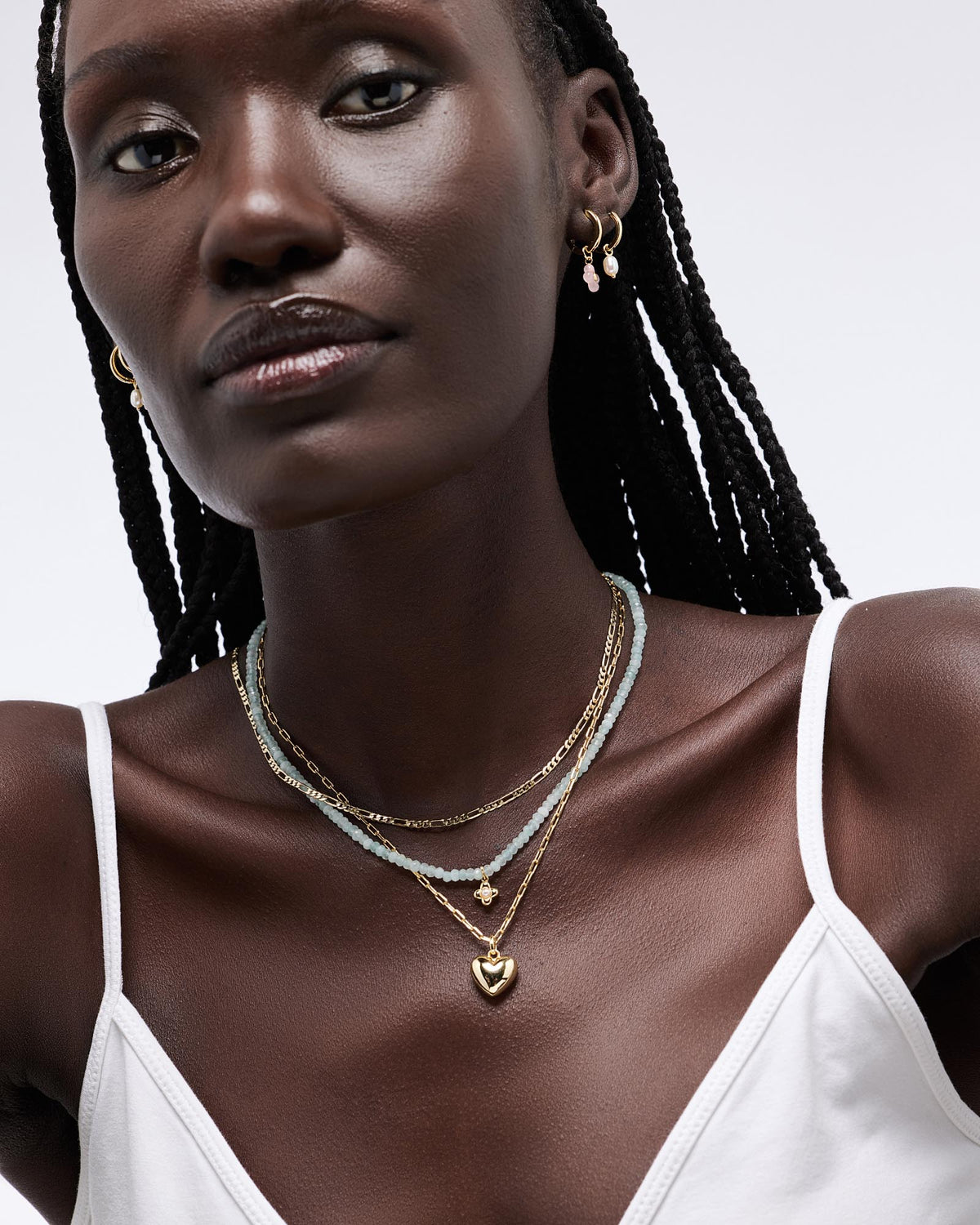 Flower Earrings - Liora Hoops Rose Quartz | Ana Luisa Jewelry